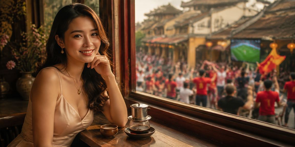 Người dùng Việt Nam trải nghiệm nền tảng cá cược thể thao 4150 tại quán cà phê Huế